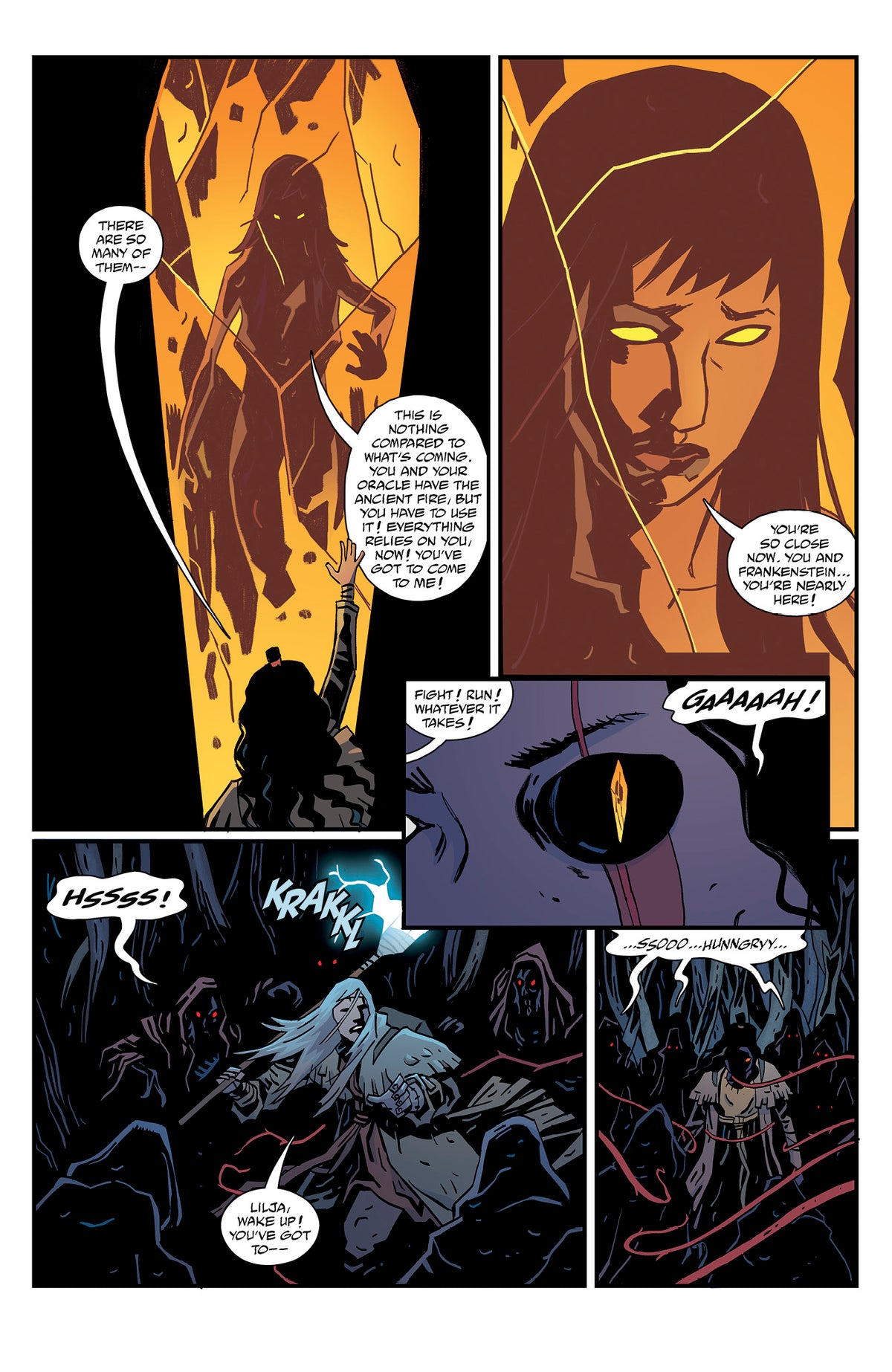 Frankenstein: New World Volume 3--The Speed of Darkness interior 8 (ISBN 9781506745923)