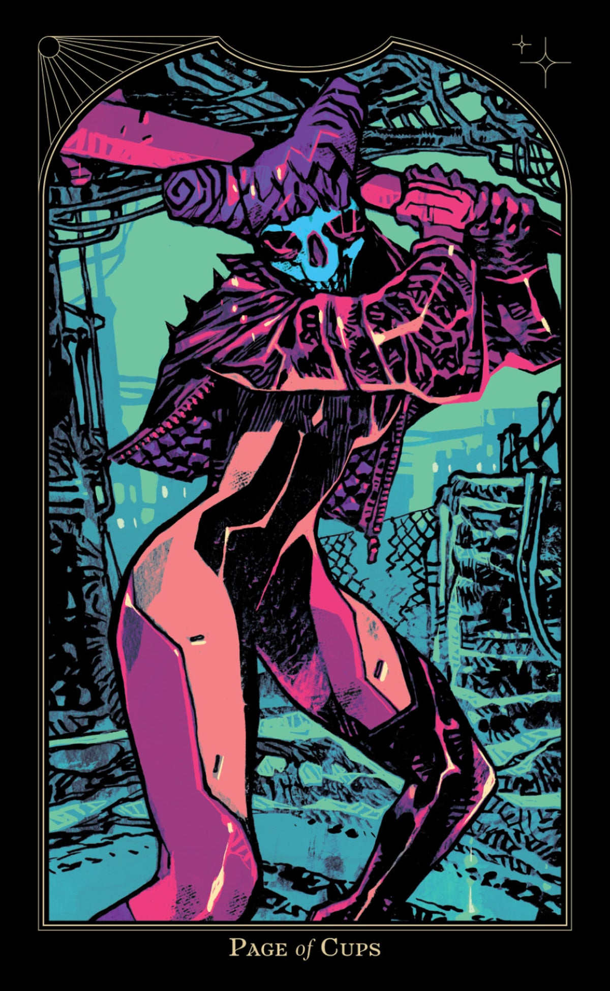 Cyberpunk 2077: Tarot Deck & Guidebook interior 5 (ISBN 9781506750071)