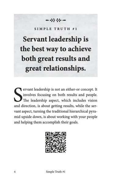 Simple Truths of Leadership Playbook US - Hardback