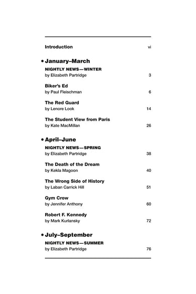 1968: Today’s Authors Explore a Year of Rebellion, Revolution, and Change US - Paperback / softback