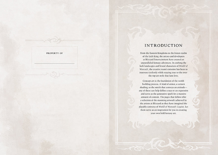 World of Warcraft: Legion Hardcover Blank Sketchbook inside page 2