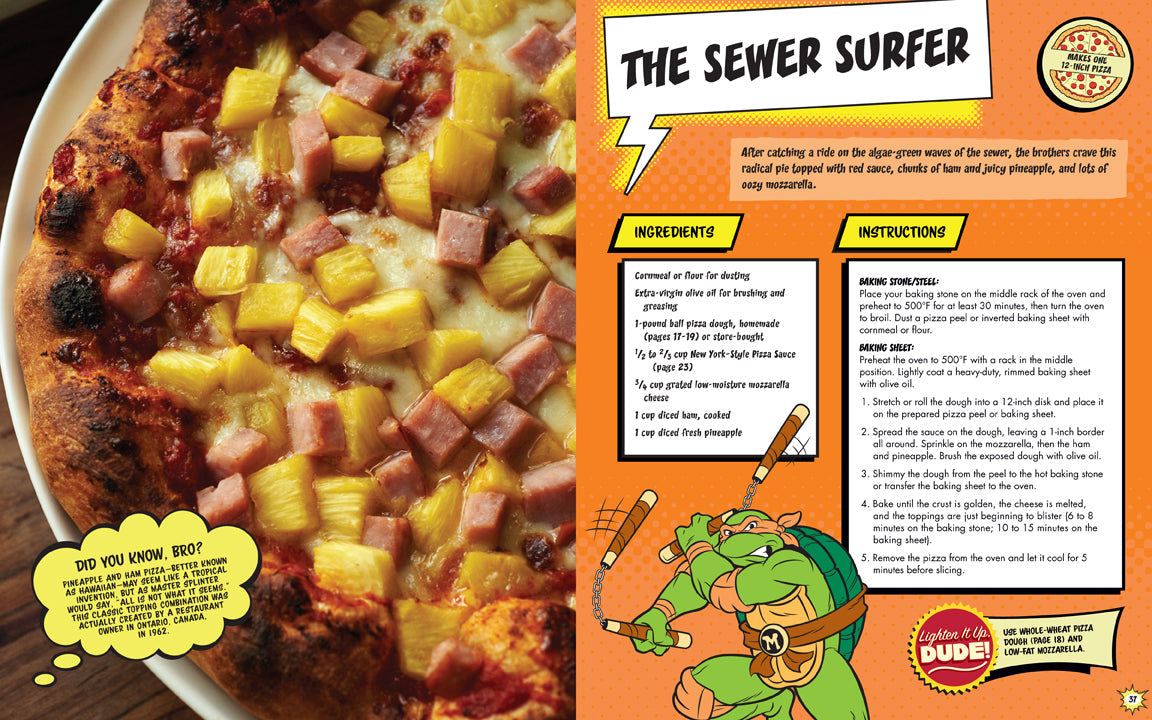 Teenage Mutant Ninja Turtles Pizza Cookbook inside page 2