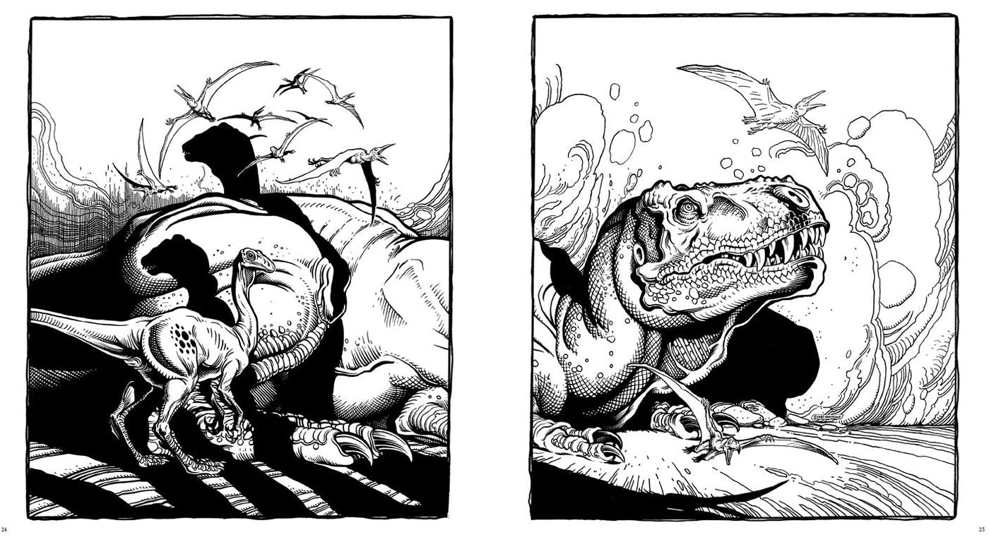 Dinosaurs: A Coloring Book by William Stout inside page 3