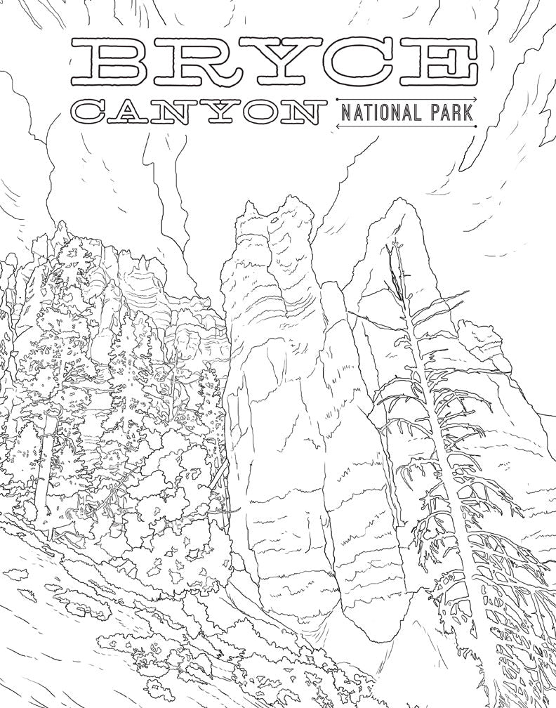 National Parks Poster Coloring Book inside page 4
