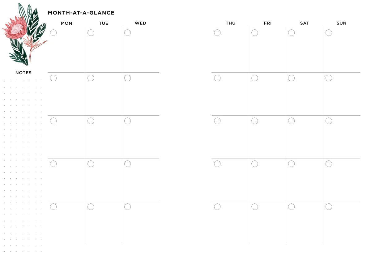 52 Lists Planner Undated 12-month Monthly/Weekly Spiralbound Planner with Pocket (Coral Crystal) US - Diary or journal