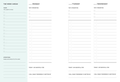 52 Lists Planner Undated 12-month Monthly/Weekly Spiralbound Planner with Pocket (Coral Crystal) US - Diary or journal
