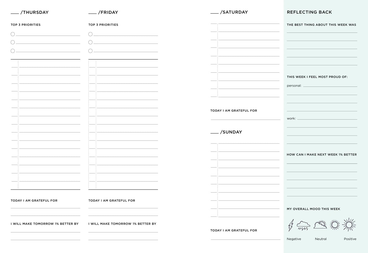 52 Lists Planner Undated 12-month Monthly/Weekly Spiralbound Planner with Pocket (Coral Crystal) US - Diary or journal