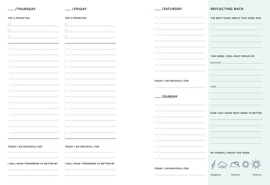 52 Lists Planner Undated 12-month Monthly/Weekly Spiralbound Planner with Pocket (Coral Crystal) US - Diary or journal
