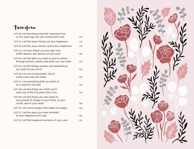 52 Lists for Happiness Floral Pattern US - Diary or journal