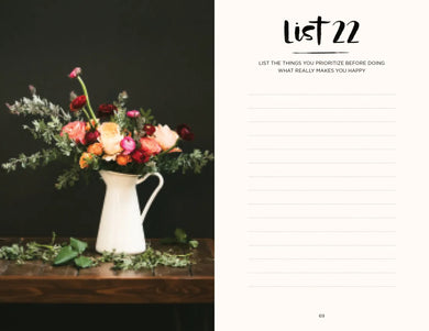 52 Lists for Happiness Floral Pattern US - Diary or journal