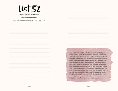 52 Lists for Happiness Floral Pattern US - Diary or journal