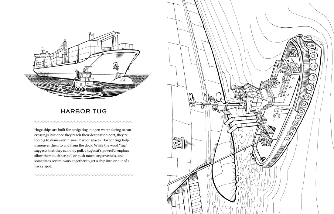 Working Boats Coloring Book US - Paperback / softback