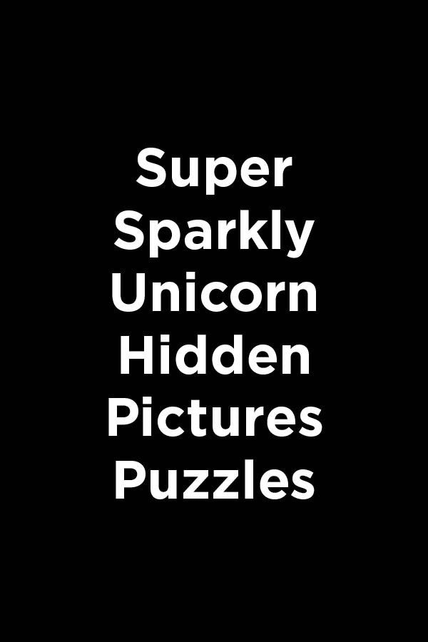 Super Sticker Unicorn Hidden Pictures