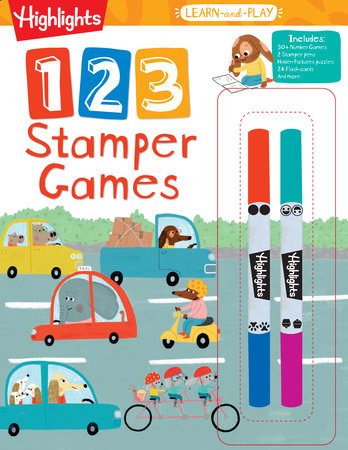 Cover of Highlights Learn-and-Play 123 Stamper Games (ISBN 9781644728314)