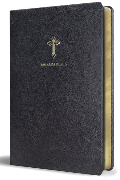 Biblia Católica en español. Símil piel negro, tamaño pequeño / Catholic Bible. Spanish-Language, Leathersoft, Black, Compact cover (ISBN 9781644731628)