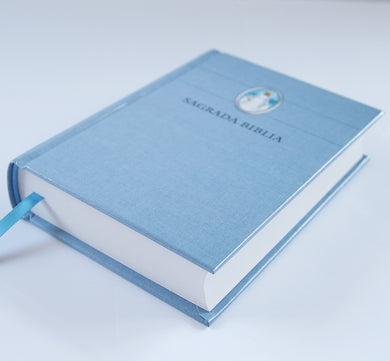Biblia Católica en español con Virgen Milagrosa en cubierta / Catholic Bible in Spanish Hardcover, Blue interior 3 (ISBN 9781644731642)