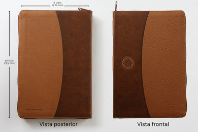 Biblia Reina Valera 1960 Tamaño grande, letra grande piel canela con cremallera / Spanish Holy Bible RVR 1960. Large Size Large Print Brown Leather with Zipper interior 4 (ISBN 9781644732205)
