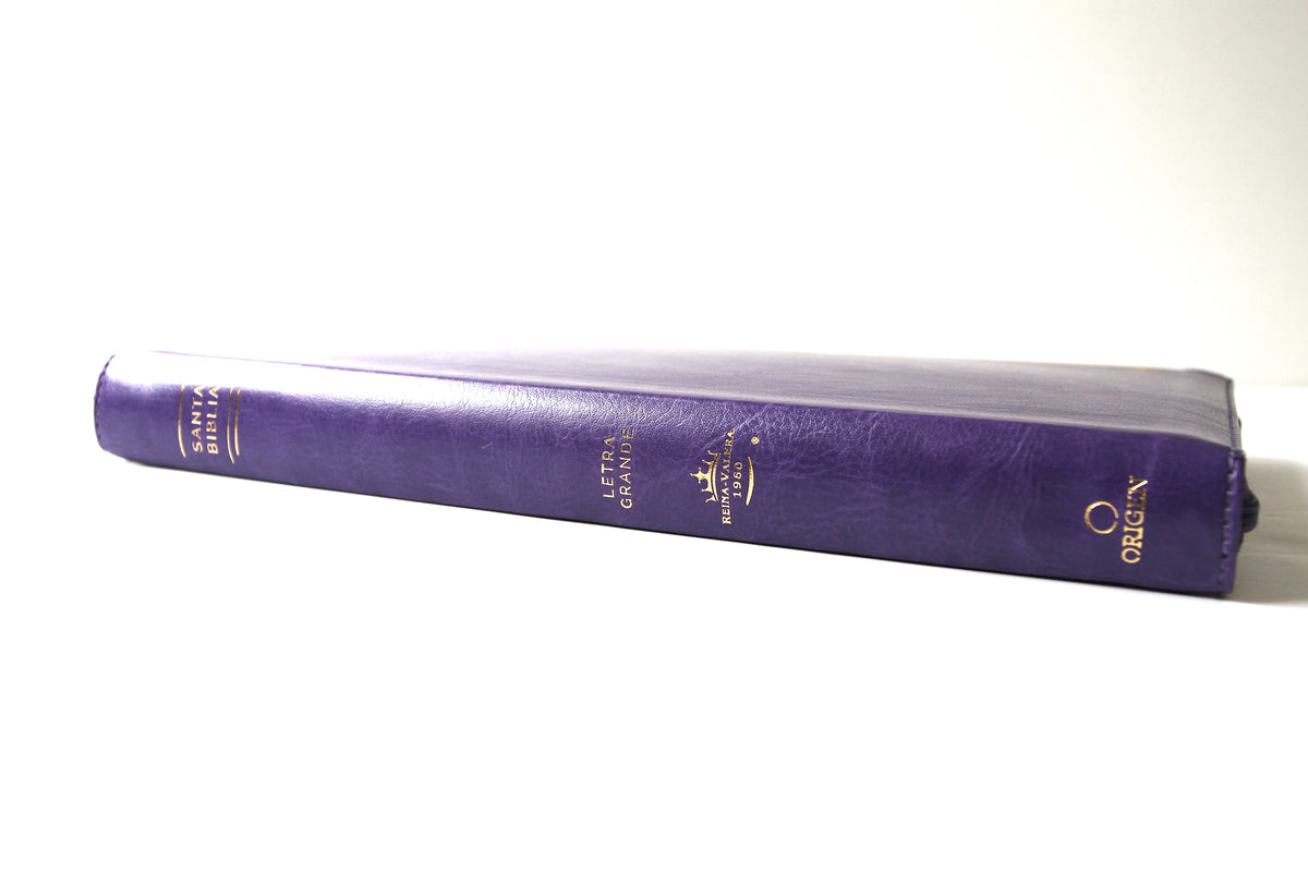 Biblia Reina Valera 1960 Tamaño grande, letra grande piel morada con cremallera / Spanish Holy Bible RVR 1960 Large Size Large Print Purple Leather with Zipper interior 2 (ISBN 9781644732229)
