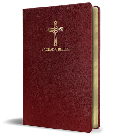 Biblia Católica en español. Símil piel vinotinto, tamaño compacto / Catholic Bible. Spanish-Language, Leathersoft, Wine, Compact cover (ISBN 9781644733011)