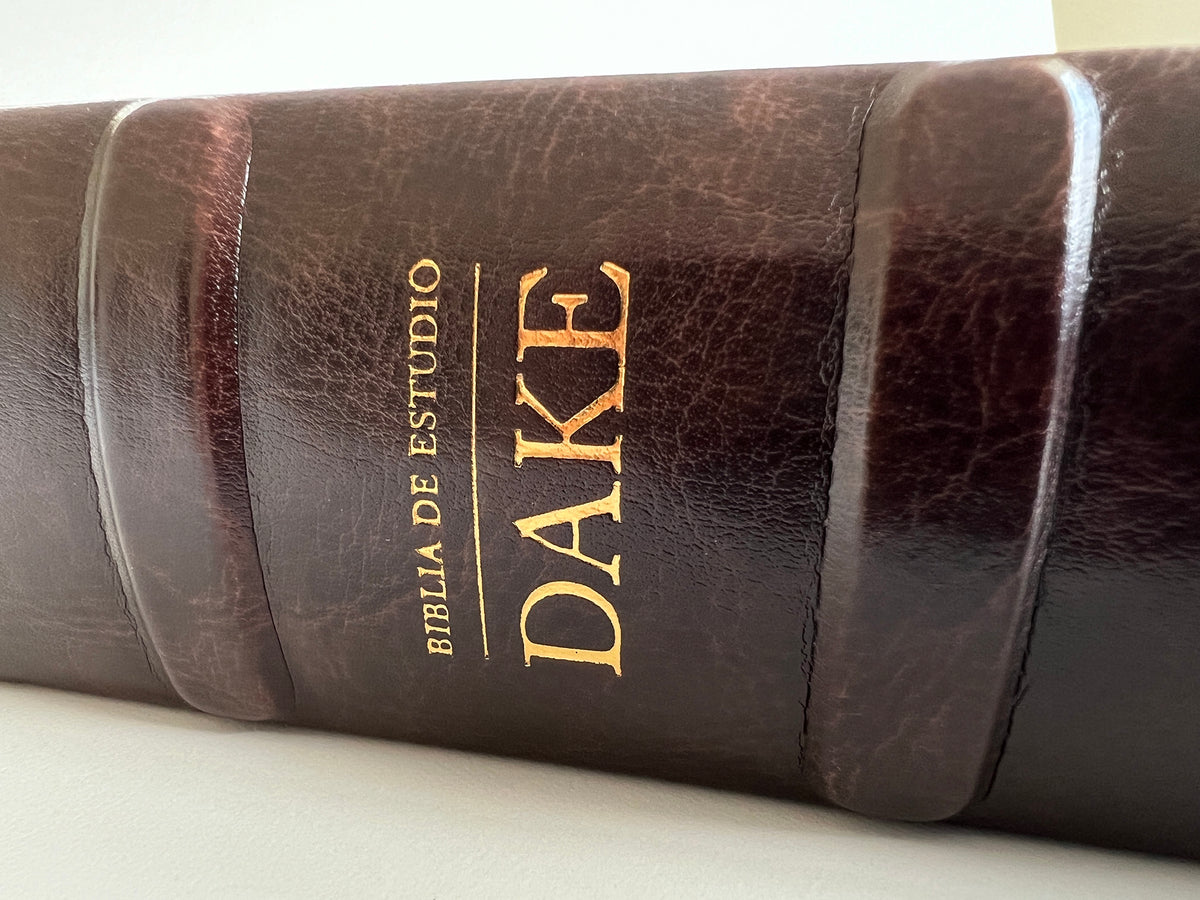 RVR 1960 Biblia de estudio Dake, tamaño grande, piel duotono marrón / Spanish RVR 1960 Dake Study Bible, Large Size, Duotone Brown Leather interior 3 (ISBN 9781644733684)