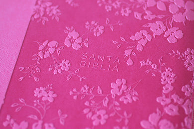 Biblia Reina Valera 1960 letra grande. Símil piel fucsia, cremallera, índice, manual / Spanish Bible RVR 1960. Handy Size, Large Print, Leathersoft interior 4 (ISBN 9781644733851)