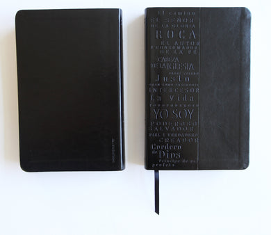 Biblia RVR60 letra grande tamaño manual, simil piel negro con nombres de Dios / Spanish Bible RVR60 Handy Size Large Print Leathersoft Black with Names of God interior 3 (ISBN 9781644734940)