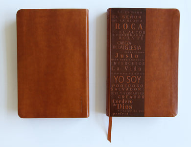 Biblia RVR60 letra grande tamaño manual, simil piel canela con nombres de Dios / Spanish Bible RVR60 Handy Size Large Print Leather soft Brown with Names of Go interior 1 (ISBN 9781644734957)