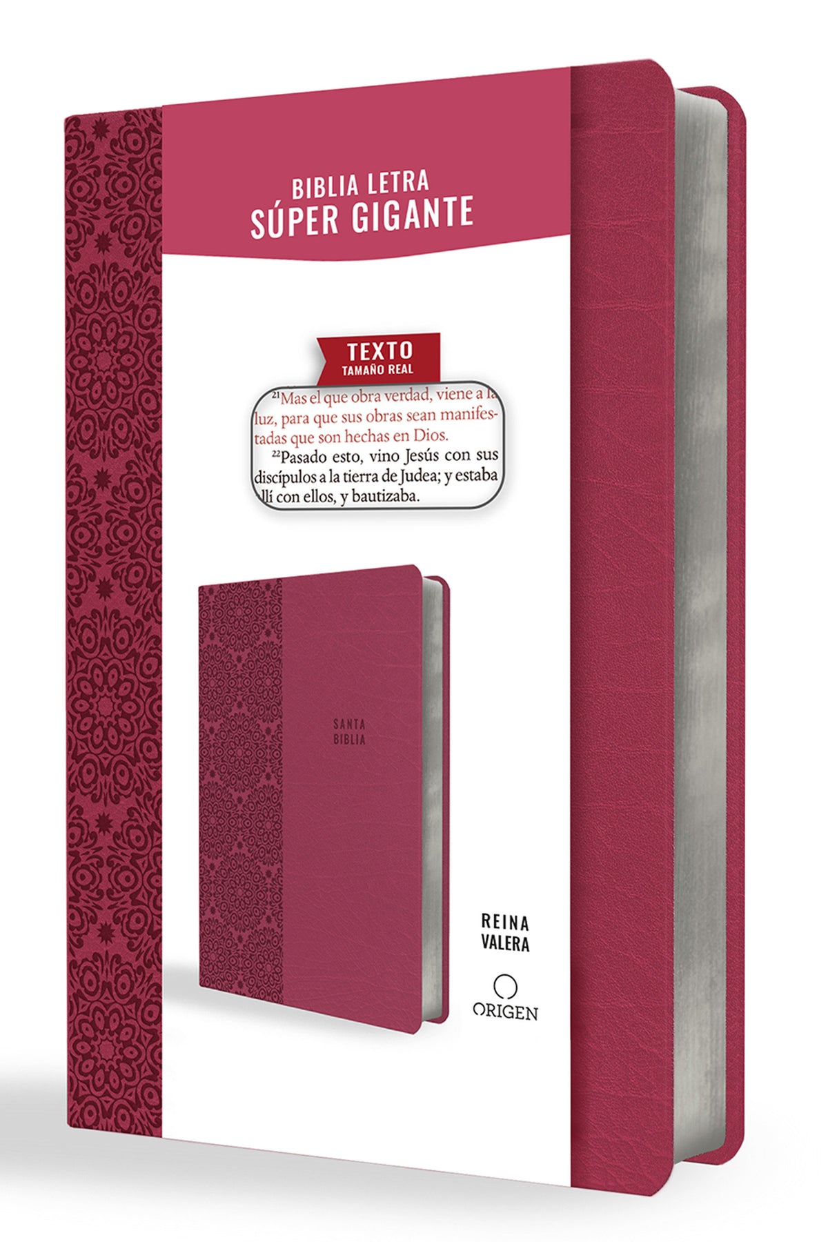Biblia Reina Valera letra súper gigante, símil piel fucsia / Spanish Bible Reina Valera Super Giant Print, Fuchsia Leathersoft cover (ISBN 9781644736258)
