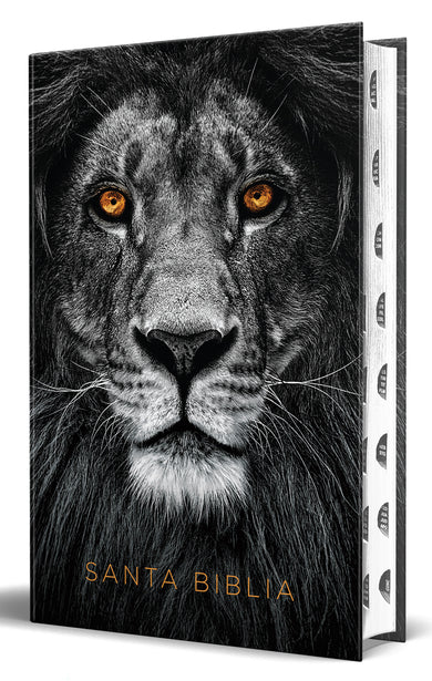 Biblia RVR 1960 letra grande tamaño manual, tapa dura León de Juda con índice / Spanish Bible RVR 1960 Handy Size Large Print Hardcover Lion of Judah with In cover (ISBN 9781644737705)
