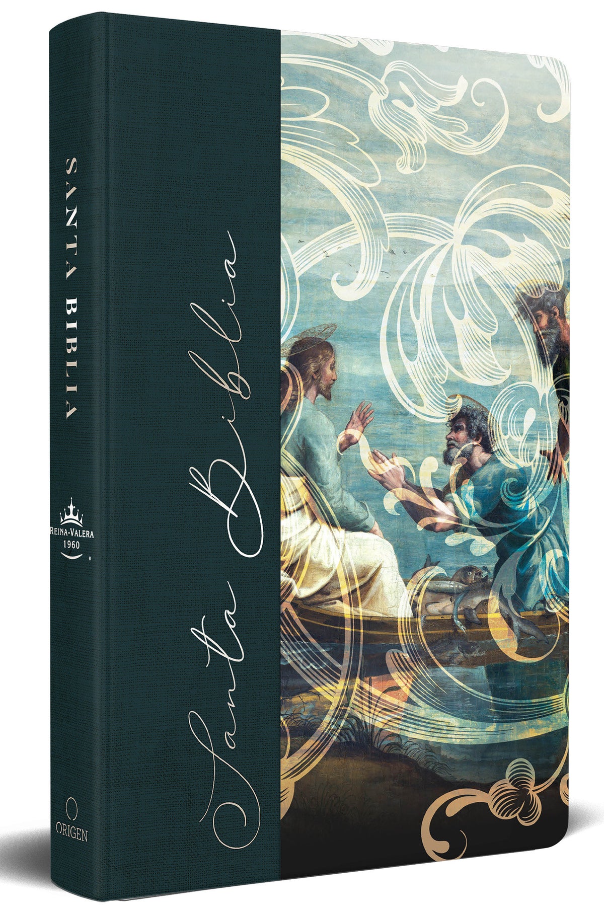 Biblia RVR 1960 letra grande, manual, tapa dura de tela Pescador de hombres / Spanish Bible RVR 1960 Handy Size Large Print Hardcover Cloth Fishers of Men cover (ISBN 9781644737774)