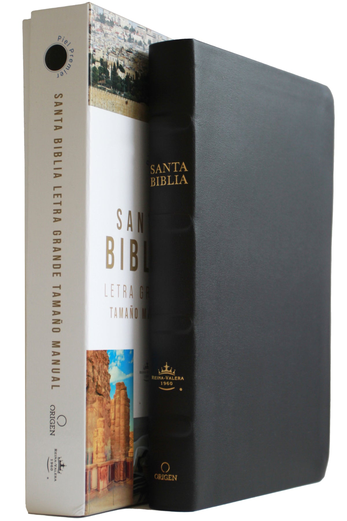Biblia RVR 1960 letra grande tamaño manual, Piel Premier negro / Spanish Bible RVR 1960 Handy Size Large Print Bonded Leather Black cover (ISBN 9781644739396)