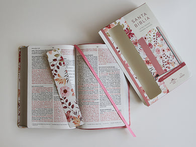 Biblia Reina Valera 1960 letra grande. Piel rosada con flores, tamaño manual / Spanish Bible RVR 1960 Large Print. Imitation Pink Leather With Flowers interior 1 (ISBN 9781644739679)