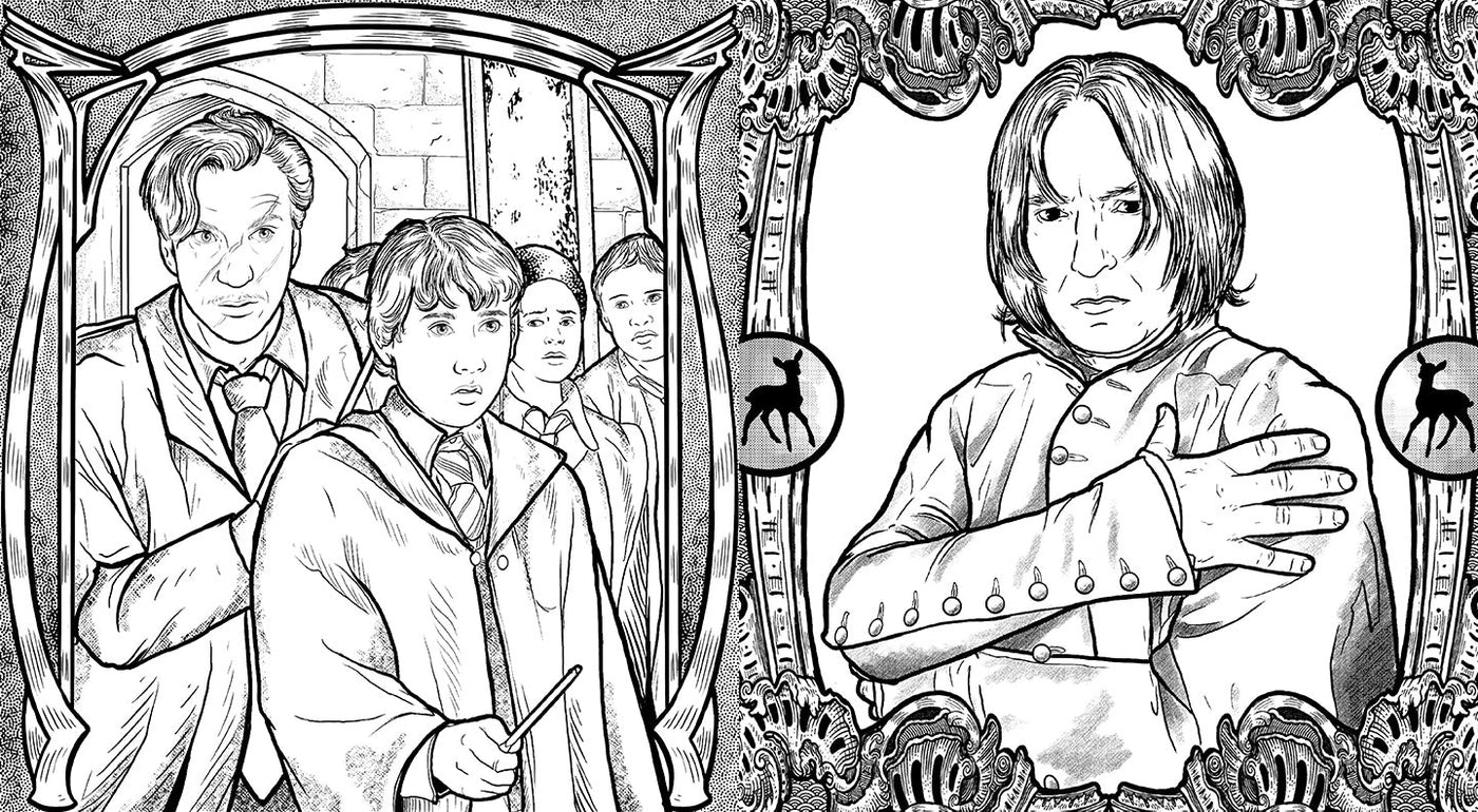 Harry Potter: Coloring Wizardry inside page 2