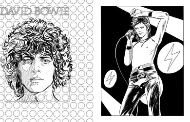 Bowie: A Michael Allred Coloring Book inside page 2