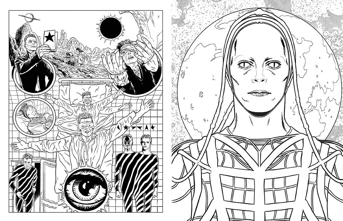 Bowie: A Michael Allred Coloring Book inside page 4