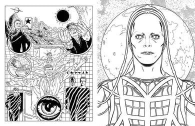 Bowie: A Michael Allred Coloring Book inside page 4
