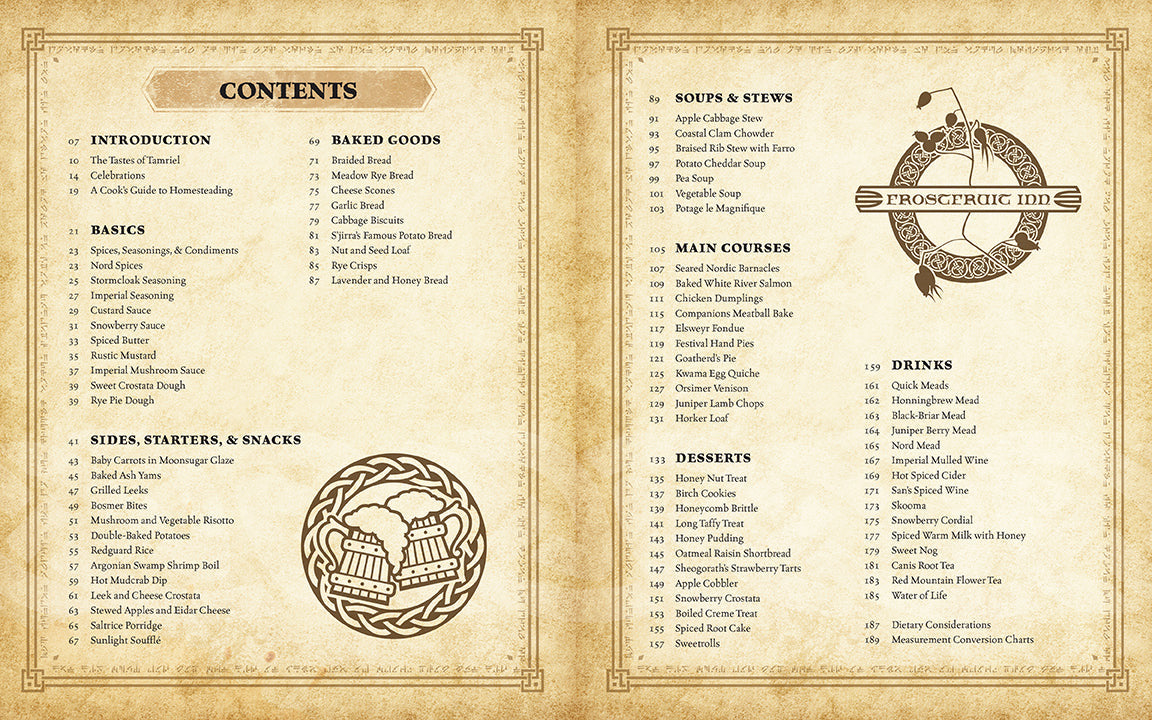 Elder Scrolls: The Official Cookbook Gift Set inside page 4