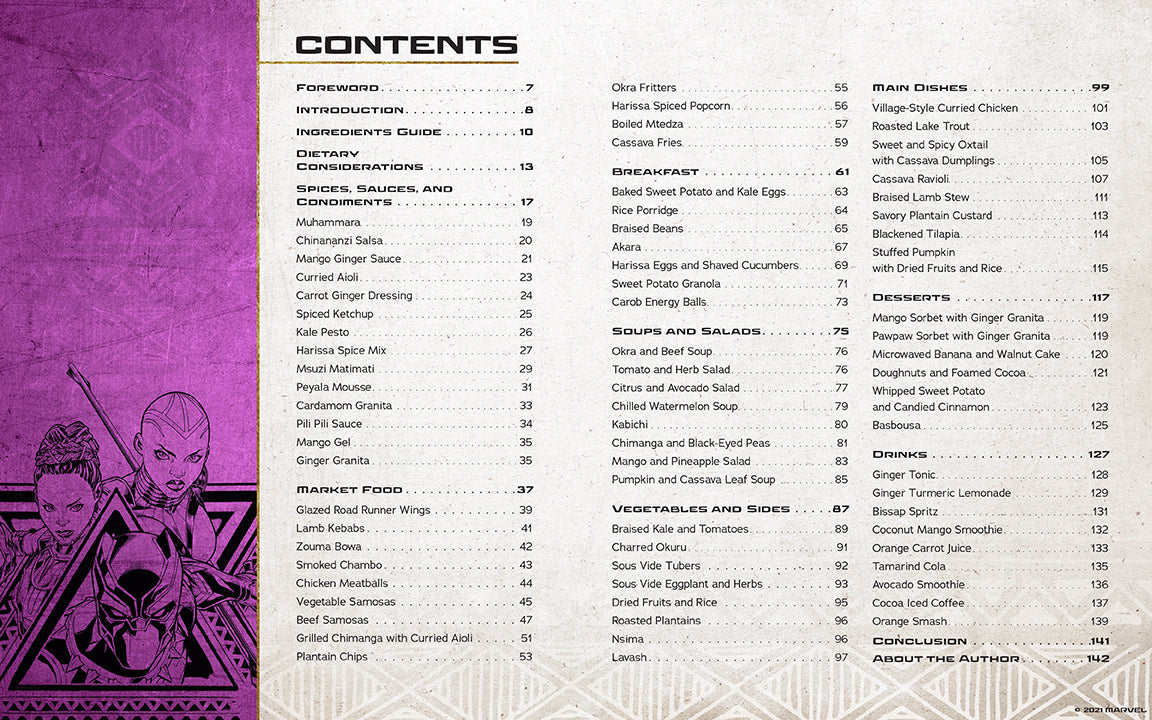 Marvel's Black Panther The Official Wakanda Cookbook inside page 2