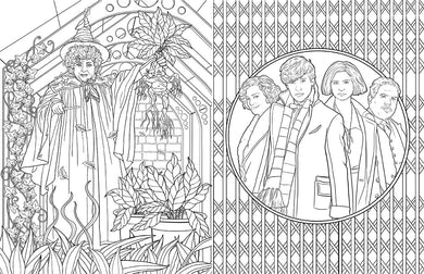 Harry Potter: Hufflepuff House Pride: The Official Coloring Book inside page 3
