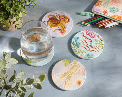 Art of Nature: Under the Sea Coaster Set (Set of 4) inside page 2