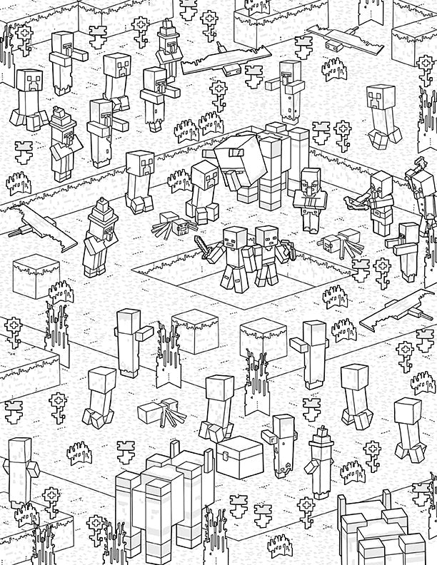 Official Minecraft Coloring Book: Create, Explore, Relax! inside page 1