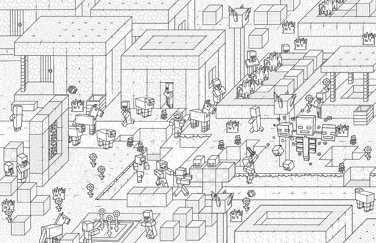 Official Minecraft Coloring Book: Create, Explore, Relax! inside page 2