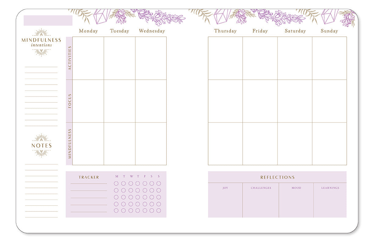 Mindfulness 12-Month Undated Planner inside page 2