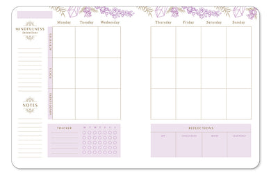 Mindfulness 12-Month Undated Planner inside page 2