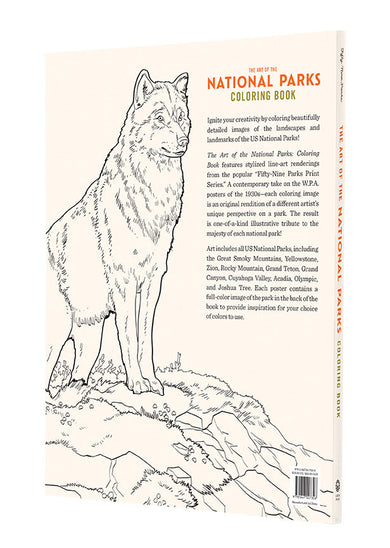 Art of the National Parks Coloring Book inside page 3