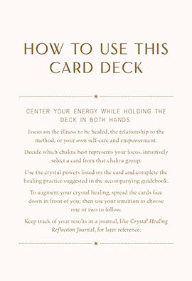 Crystal Healing Card Deck inside page 2