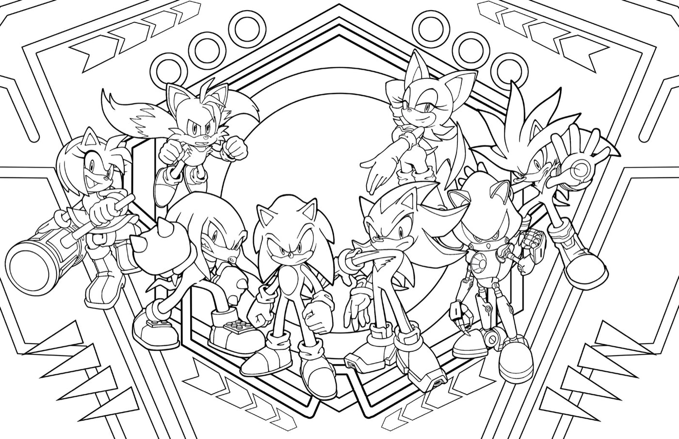 Sonic the Hedgehog: The Official Adult Coloring Book inside page 2