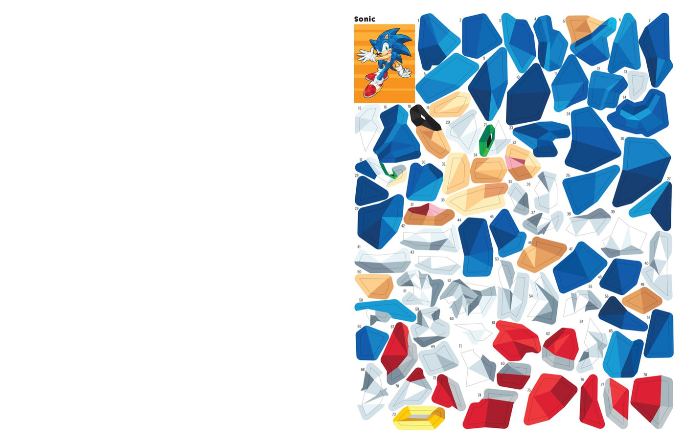Sonic the Hedgehog: The Official Color by Sticker Book inside page 2