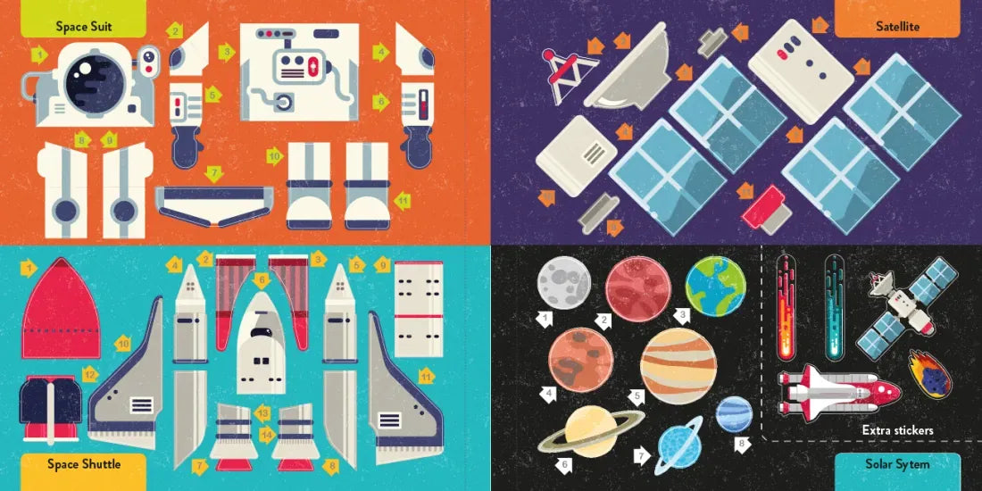 Color with Stickers: Space US - Paperback / softback