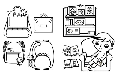 My Busy School Coloring Book interior 2 (ISBN 9781664341241)